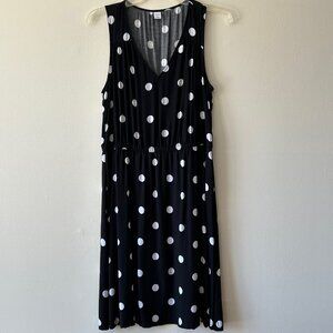 Old Navy Polka Dot Sleeveless Stretch Waist Knee Length Dress